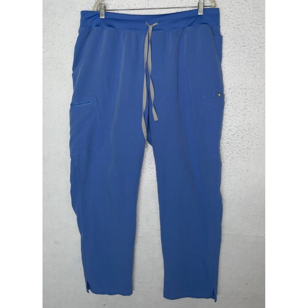 FIGS Womens 3XL Medical Livingston Basic Scrub Pants Ceil Blue Straight Leg